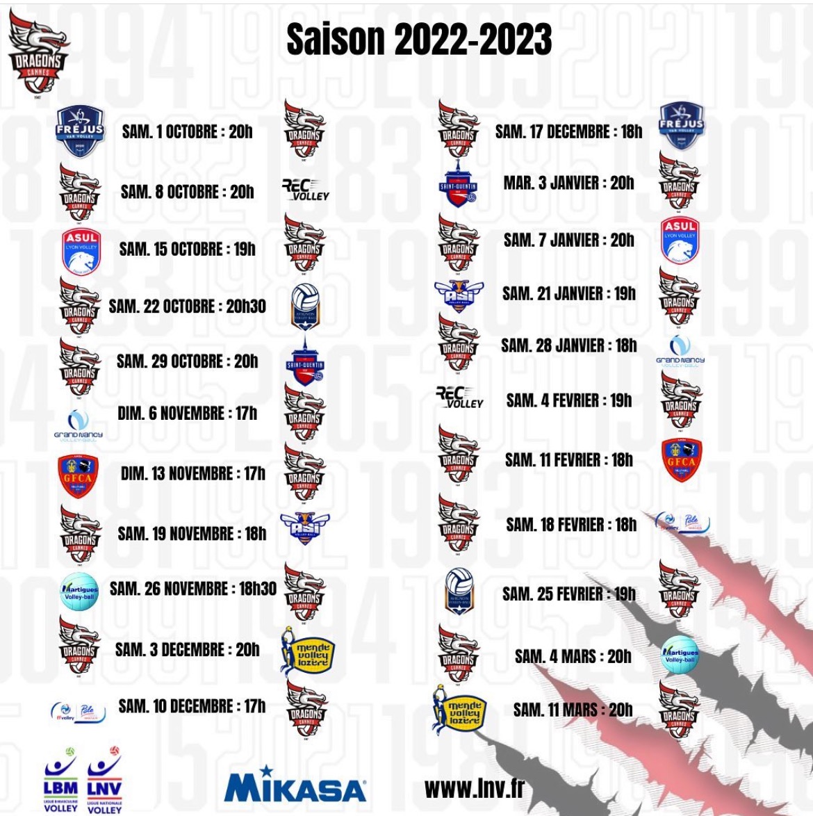 Dragons Cannes AS Cannes VolleyBall